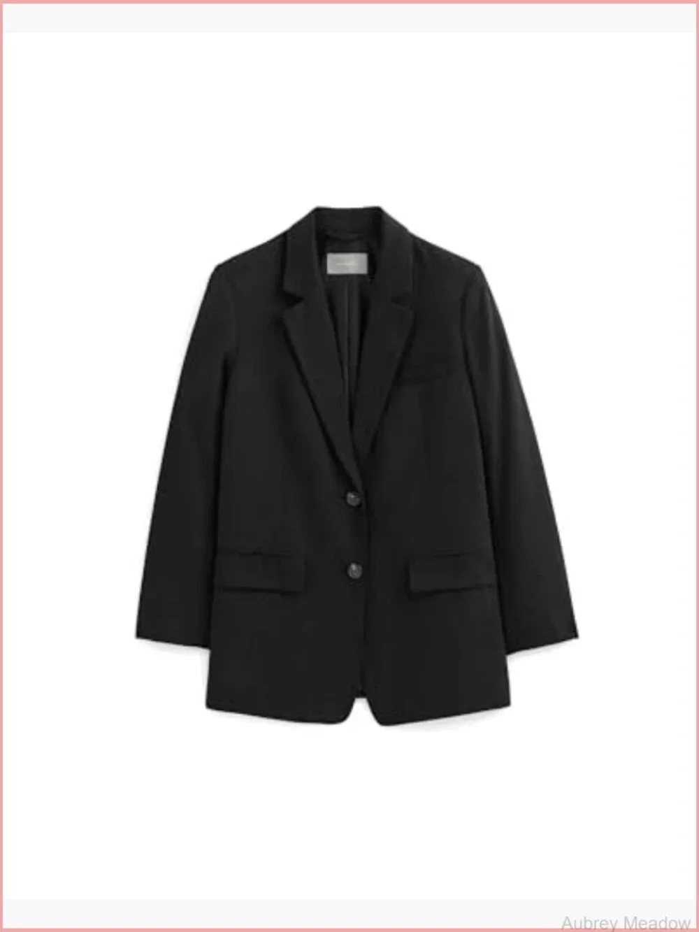 Oversized Blazer - Buttersmooth Tencel Cotton, Notched Lapel, Button Front,